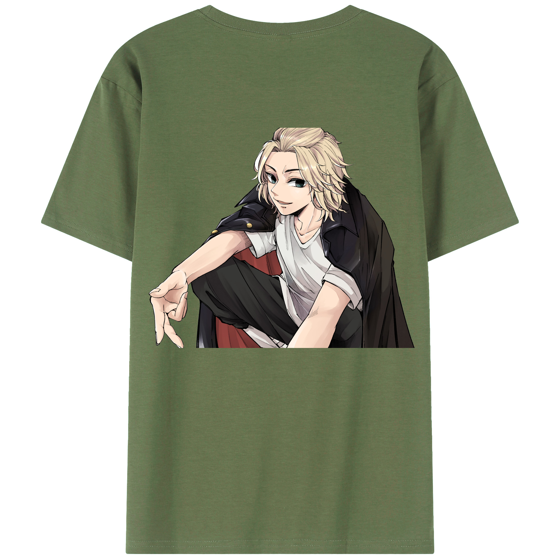 （画像用） 東京リベンジャーズ Tokyo Revengers 綿100％ メンズ半袖Tシャツ（バックプリント） 通気性